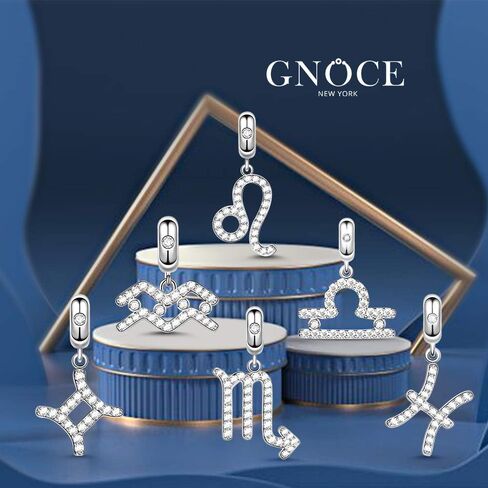 GNOCE Scorpio Charms Pendant Sterling Silver Signs You are Zodiac Sign Dangle Charms with Cubic Zirconia fit for Bracelet/Necklace Women in Kuwait