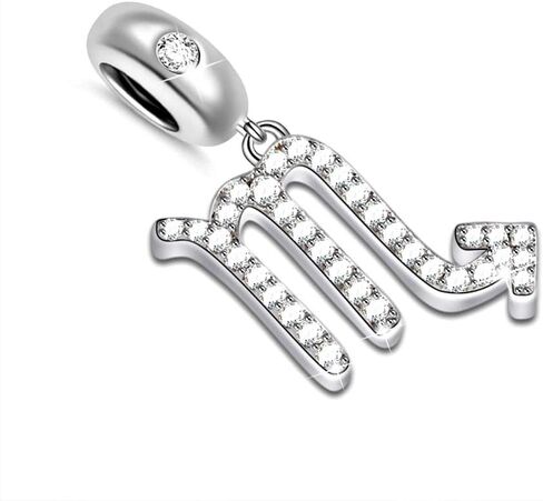 GNOCE Scorpio Charms Pendant Sterling Silver Signs You are Zodiac Sign Dangle Charms with Cubic Zirconia fit for Bracelet/Necklace Women in Kuwait