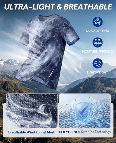 Haimont APEX Men's Trail Running Shirt Lightweight Quick Dry Seamless Running Tee for Race & Training in Saudi Arabia