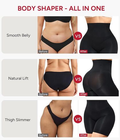 Nebility Shapewear Tummy Control Shorts for Women Butt Lifting Underwear High Waisted Body Shaper Thigh Slimming Panties in Kuwait