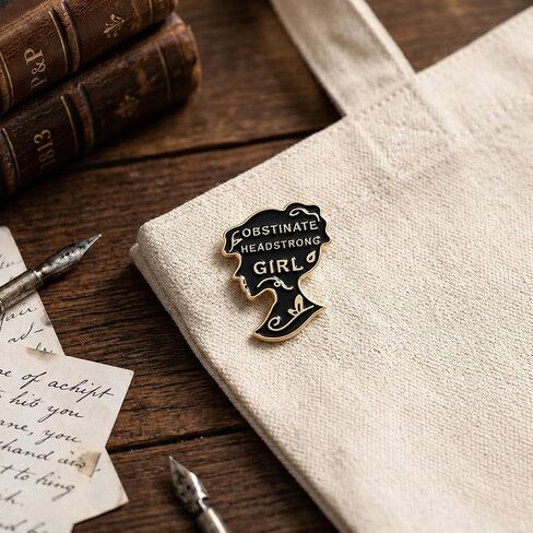 Funny Pin - Enamel Obstinate Headstrong Girl Pins Brooch for Backpacks, Jackets, Hats. Retro Literature Brooches Gift for Women, Adults, girls, Friends and Family in Saudi Arabia