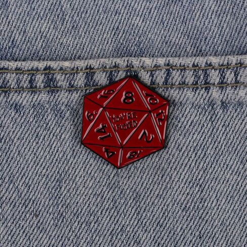 You’re F*ck Red D20 Dice Funny Edgy Gamer Enamel Pin, Natural 1 Critical Fail Dice Pin Brooch, Sarcastic Dark Humor Brooch Badge For DND Player, Funny Nerd Humor Lapel Badges, Sarcastic Geek Culture Gift, 20-Sided D20 Decorative Jewelry Accessory in Kuwait