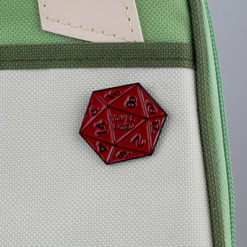 You’re F*ck Red D20 Dice Funny Edgy Gamer Enamel Pin, Natural 1 Critical Fail Dice Pin Brooch, Sarcastic Dark Humor Brooch Badge For DND Player, Funny Nerd Humor Lapel Badges, Sarcastic Geek Culture Gift, 20-Sided D20 Decorative Jewelry Accessory in Kuwait