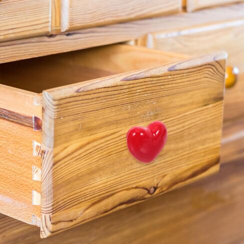Totority 8pcs Red Ceramic Heart Shape Cabinet Knobs Small Pull Handles for ’ Room Nursery Drawer Dresser Cupboard Decorative Pulls with Screws in Kuwait
