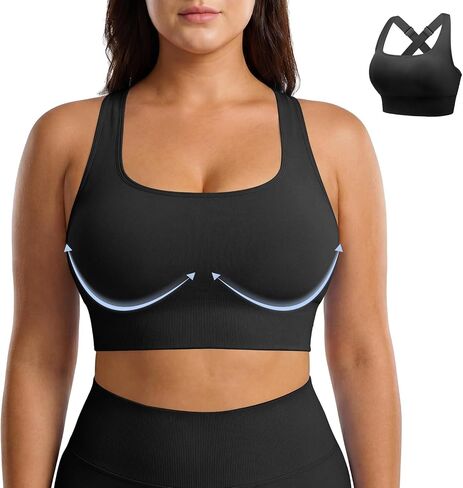 FITTIN Support Sports Bra for Women: Adjustable All Day Comfort Workout Bras for Gym Yoga - Coverage for Large Bust Woman in Saudi Arabia