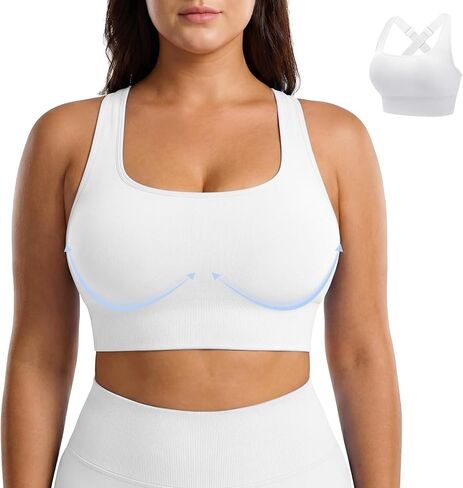 FITTIN Support Sports Bra for Women: Adjustable All Day Comfort Workout Bras for Gym Yoga - Coverage for Large Bust Woman in Saudi Arabia