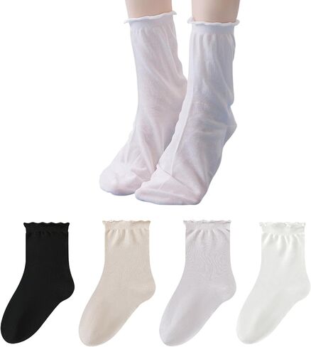Cotton Slouch Socks for Women Non-Binding Loose Fit Seamless Toe Breathable Bed Socks for Swollen Feet in Saudi Arabia
