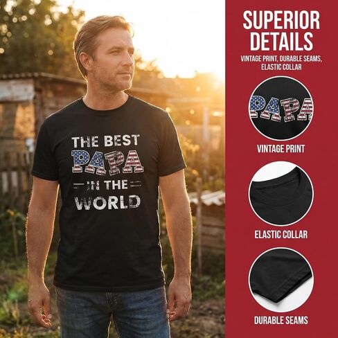 Papa Shirt, Graphic Tees Men, Worlds Best Papa Shirt, Pure Cotton Soft Funny Tshirts, Tee in Kuwait