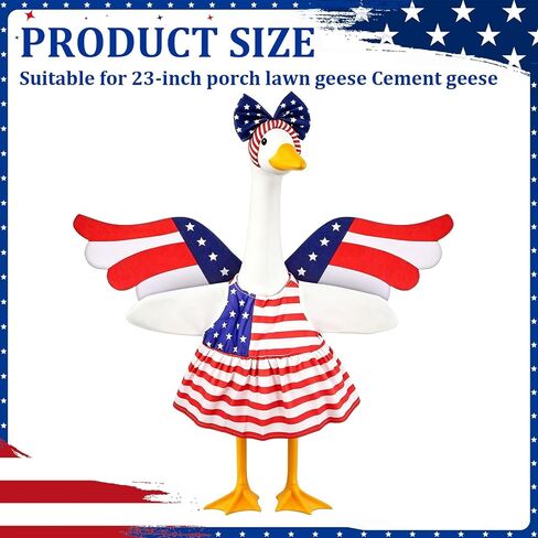 Porch Goose 4th of July Outfit, 23 Inch Independence Day Costume, US 250th Anniversary Decoration, Summer Goose Clothes in Saudi Arabia