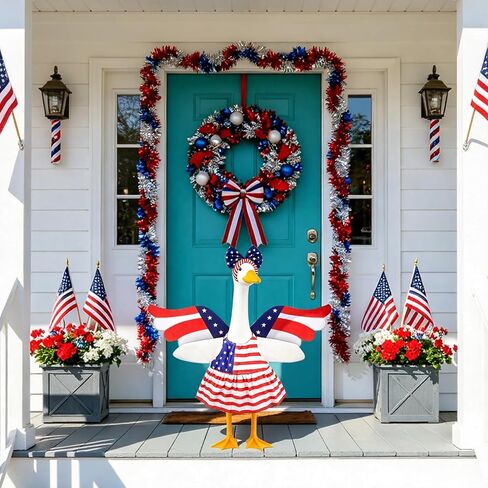 Porch Goose 4th of July Outfit, 23 Inch Independence Day Costume, US 250th Anniversary Decoration, Summer Goose Clothes in Saudi Arabia