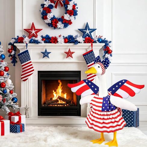 Porch Goose 4th of July Outfit, 23 Inch Independence Day Costume, US 250th Anniversary Decoration, Summer Goose Clothes in Saudi Arabia