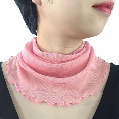100% Mulberry Silk Neck Gaiter Scarf Breathable Cooling Mesh Collar Cover Sun Protection Scarf for Women in Saudi Arabia