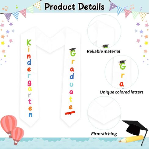 Kindergarten Preschool Graduation Stole, Unisex Kindergarten Graduation Sash for Class of 2026 Graduations Gifts in Kuwait