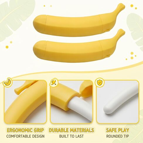 2PCS Banana Props, Retractable for Cosplay Events and Role-Playing Games, Small Size Collapsible Banana Props, Set of Two for Creative Play and Theatrical Performances Yellow in Saudi Arabia