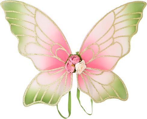 DJDLPARTY Fairy Costume for Girls 4-8Y, Toddler Kids Butterfly Costume Set with Dresses Wings Headband for Halloween Cosplay in Saudi Arabia
