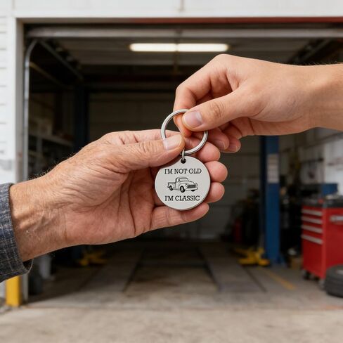 Father’s Day Gift for Him Funny Gifts for Dad Grandpa – I’m Not Old I’m Classic Keychain, Birthday Gifts for Older Men, Gag Gift for Grandpa in Saudi Arabia