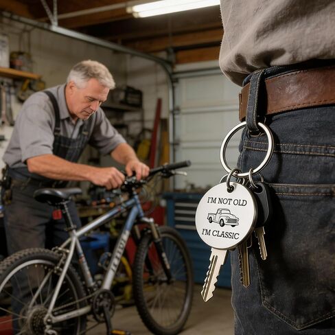 Father’s Day Gift for Him Funny Gifts for Dad Grandpa – I’m Not Old I’m Classic Keychain, Birthday Gifts for Older Men, Gag Gift for Grandpa in Saudi Arabia