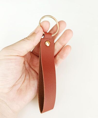 100 Pack Blank Leather Keychain Engraving Blanks Key Chain with Key Rings for DIY Craft 10 Colors in Saudi Arabia