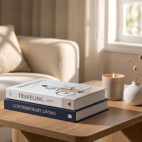 Decorative Faux Books Storage Box, Coffee Table and Bookshelf Styling, Luxe Home Decor Accent for Living Room, Bedroom or Office, Keepsake Photo Organizer with Storage for Shelf or Entryway Table in Kuwait
