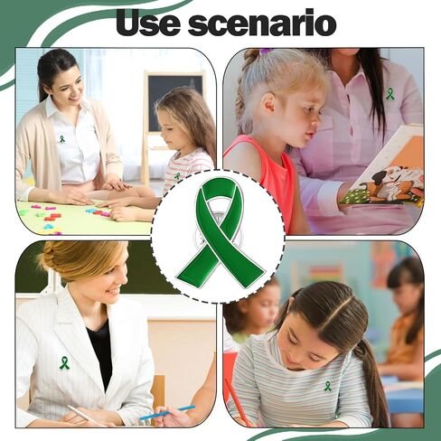 Mental Health Awareness Pins 20PCS – Green Ribbons for Mental Health Awareness Ribbon Pins for Campaign, Support Events, Bulk Fundraiser Gifts for Adults in Saudi Arabia