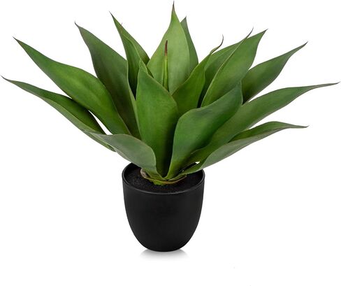 Large Faux Agave Plants Artificial Aloe Plant Fake Succulent Plants in Pot Realistic Agave Plant Artificial Potted Plants for Home Living Room Table Office Desk Bathroom Indoor Decor(Brushed Gold) in Kuwait