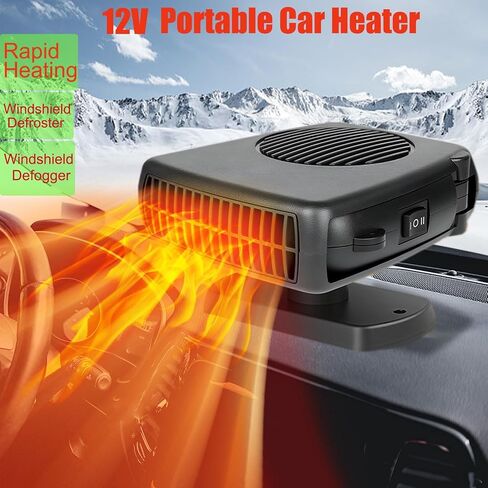 Portable Car Heater and Defroster That Plugs into Cigarette Lighter for Car 24V 200W Fast Heating and Cooling Fans for Car Hidden Handle 360 ​​Degree Car Heaters for Vehicle in Saudi Arabia