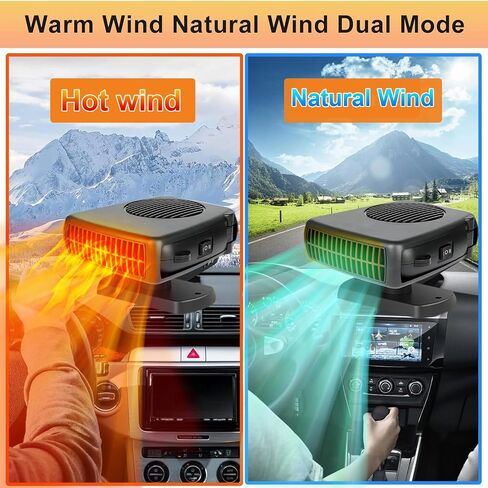 Portable Car Heater and Defroster That Plugs into Cigarette Lighter for Car 24V 200W Fast Heating and Cooling Fans for Car Hidden Handle 360 ​​Degree Car Heaters for Vehicle in Saudi Arabia