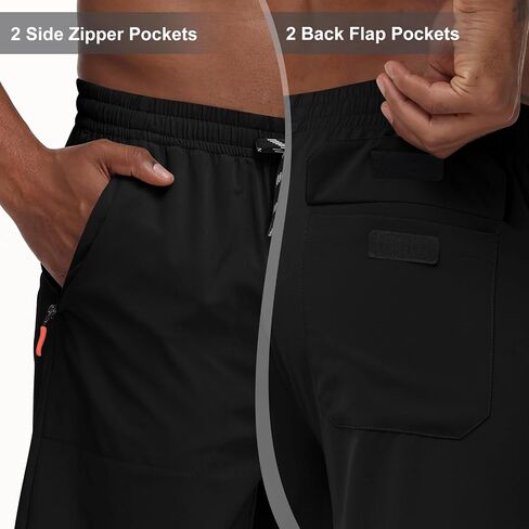 Men's Casual Hiking Athletic Shorts Khaki Board Hybrid Drawstring Elastic Waist 7 inch Quick Dry Lightweight Stretch in Saudi Arabia