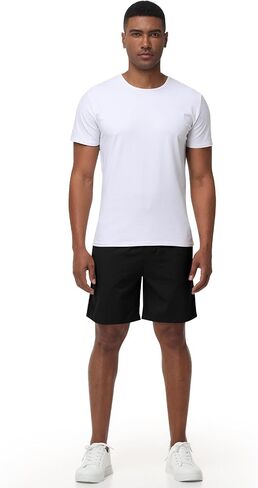 Men's Casual Hiking Athletic Shorts Khaki Board Hybrid Drawstring Elastic Waist 7 inch Quick Dry Lightweight Stretch in Saudi Arabia
