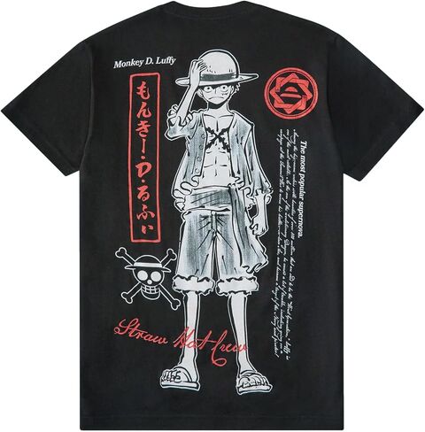 Seven Times Six One Piece Shirt Men's Luffy Front and Back Print Short Sleeve Tee in Kuwait