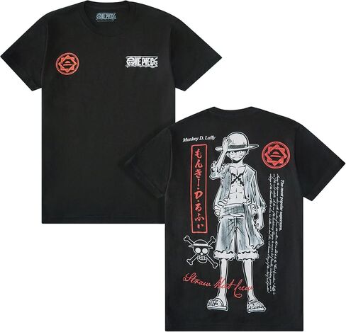 Seven Times Six One Piece Shirt Men's Luffy Front and Back Print Short Sleeve Tee in Kuwait