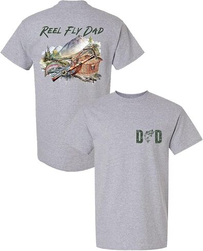 قميص الصيد Trenz Shirt Company الرجالي المتعثر Reel Fly Dad - تي شيرت خارجي لعشاق الصيد in Kuwait