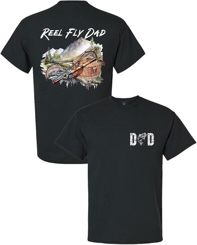 قميص الصيد Trenz Shirt Company الرجالي المتعثر Reel Fly Dad - تي شيرت خارجي لعشاق الصيد in Kuwait