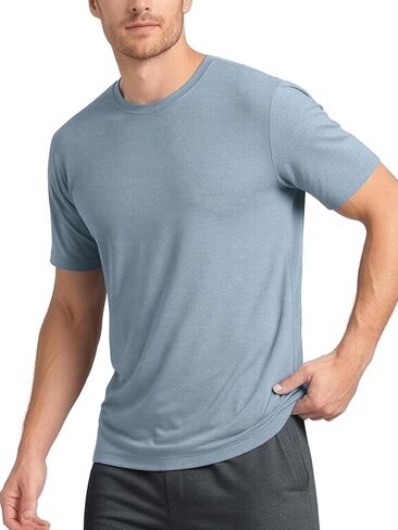 ODODOS Men's All-Day Comfort T-Shirt - odSTRATUM Tech Tee, Ultra Soft Moisture Wicking UPF 50+ Performance, Ascent Series in Kuwait