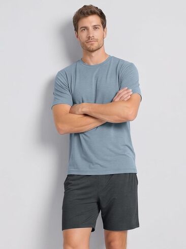ODODOS Men's All-Day Comfort T-Shirt - odSTRATUM Tech Tee, Ultra Soft Moisture Wicking UPF 50+ Performance, Ascent Series in Kuwait