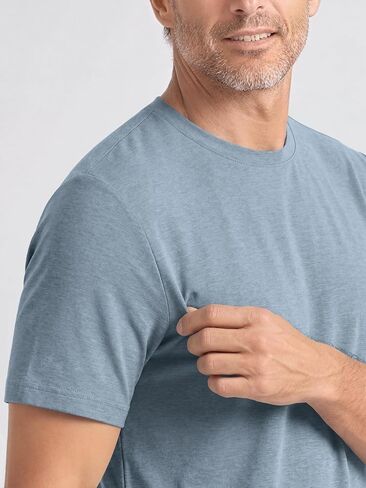 ODODOS Men's All-Day Comfort T-Shirt - odSTRATUM Tech Tee, Ultra Soft Moisture Wicking UPF 50+ Performance, Ascent Series in Kuwait