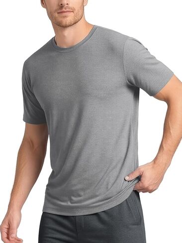 ODODOS Men's All-Day Comfort T-Shirt - odSTRATUM Tech Tee, Ultra Soft Moisture Wicking UPF 50+ Performance, Ascent Series in Kuwait