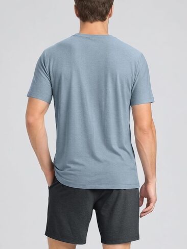 ODODOS Men's All-Day Comfort T-Shirt - odSTRATUM Tech Tee, Ultra Soft Moisture Wicking UPF 50+ Performance, Ascent Series in Kuwait