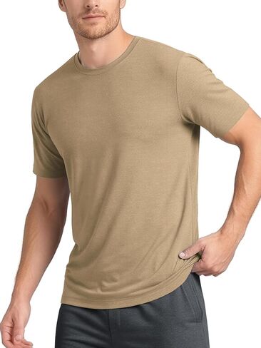 ODODOS Men's All-Day Comfort T-Shirt - odSTRATUM Tech Tee, Ultra Soft Moisture Wicking UPF 50+ Performance, Ascent Series in Kuwait