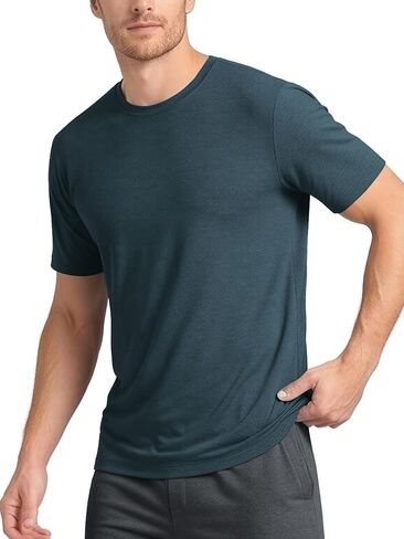 ODODOS Men's All-Day Comfort T-Shirt - odSTRATUM Tech Tee, Ultra Soft Moisture Wicking UPF 50+ Performance, Ascent Series in Kuwait