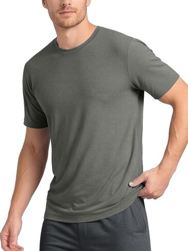 ODODOS Men's All-Day Comfort T-Shirt - odSTRATUM Tech Tee, Ultra Soft Moisture Wicking UPF 50+ Performance, Ascent Series in Kuwait
