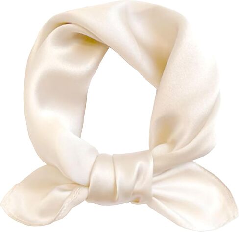 Ciormis 100% Silk Scarfs-21 x 21 small Champagne Pure silk Headband Scarf for Women Hairband (Style 6-New Champagne) in Saudi Arabia