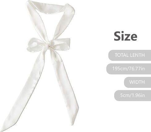 Skinny Satin Scarf for Women Long Neck Scarf Accessory Belt for Handbag Hairband Fashion in Kuwait