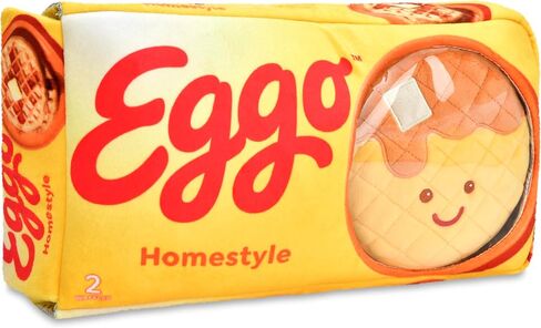 iscream Eggo Waffles Package 14" x 7" Pillow Set with 2 Plushie Waffle Mini Pillows in Kuwait