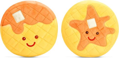 iscream Eggo Waffles Package 14" x 7" Pillow Set with 2 Plushie Waffle Mini Pillows in Kuwait