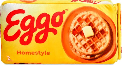 iscream Eggo Waffles Package 14" x 7" Pillow Set with 2 Plushie Waffle Mini Pillows in Kuwait
