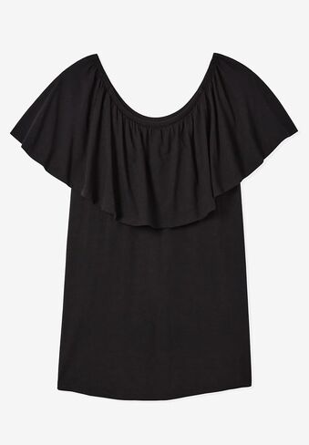 Woman Within Plus Size Ruffle Tee in Kuwait