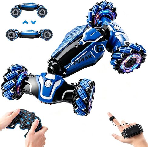 Remote Control Car, Gesture Sensing RC Stunt Car, 4WD Offroad for Rotating, 2.4 Ghz Remote Control and Hand Controlled Twist Cars,Transform RC Cars, Toy Presents for Boys and Girls Age 6-12 in Saudi Arabia
