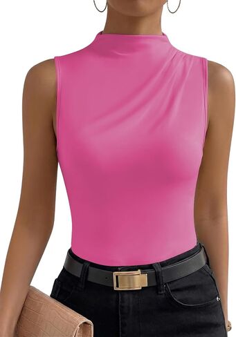 Women Asymmetrical Top Mock Neck Short Sleeve Ruched Blouse Business Casual Tops Dressy Work Office Shirts in Saudi Arabia