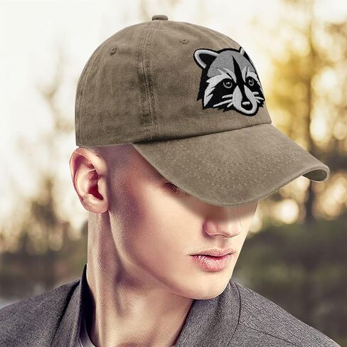 Nuanua Funny Raccoon Embroidered Dad Hat for Animal Lovers Trash Panda Gifts for Father Son in Saudi Arabia